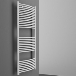 Termoarredo Scaldasalviette Curvo |1420 x 550 mm| in Acciaio Bianco - Interasse 500 mm- Varie Dimensioni Disponibili
