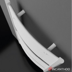 Termoarredo Scaldasalviette SAN REMO curvo - Acciaio BIANCO1420x550 mm| in Acciaio Bianco - Interasse 500 mm