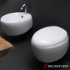 Bidet Sospeso in Ceramica TOUCH - Bianco Lucido - Design Moderno