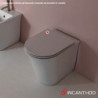Coprivaso per wc FLUT - Tecnologia Soft Close Ammortizzata e Sgancio Rapido |Bianco Lucido
