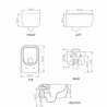 Vaso Wc Sospeso BRIO| Scarico Smart Clean - Intelligent Flushing System - Design Elegante