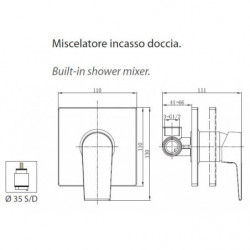 Tris di Miscelatori per Bidet + Lavabo + Doccia - Finitura Cromata - Design Moderno