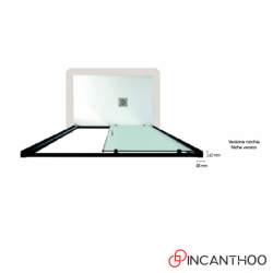 Box Doccia a Nicchia 160 cm PSCRAPID con Porta Scorrevole Reversibile - Altezza 200 cm - Colore Nero