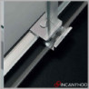 Cabina Doccia Angolare 80x120 cm PSCQUICK - Lato Fisso + Anta Scorrevole - Reversibile - Profili Cromati