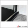 Cabina Doccia Angolare 80x100 cm PSCQUICK - Lato Fisso + Anta Scorrevole - Reversibile - Profili Cromati